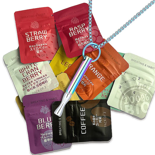 3/5/10Pcs Quitting Smoking Aromatherapy 10 Flavors Filter Necklace Essential Oil Diffuser Core For Neutral Jewelry Necklace Gift