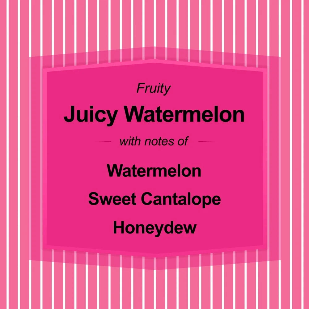 3-Wick Juicy Watermelon Scented Candle 14 oz Decorative Container Paraffin Blend Wax 65 Hours Burn Time Aromatic Home Fragrance
