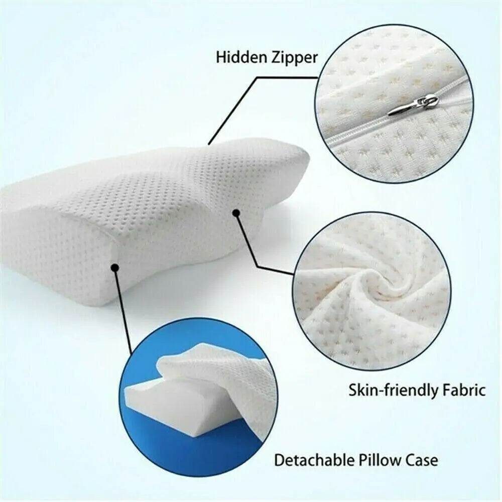 2PCS Cervical Ergonomic Contour Pillows Neck Pain Relief Memory Pillow US