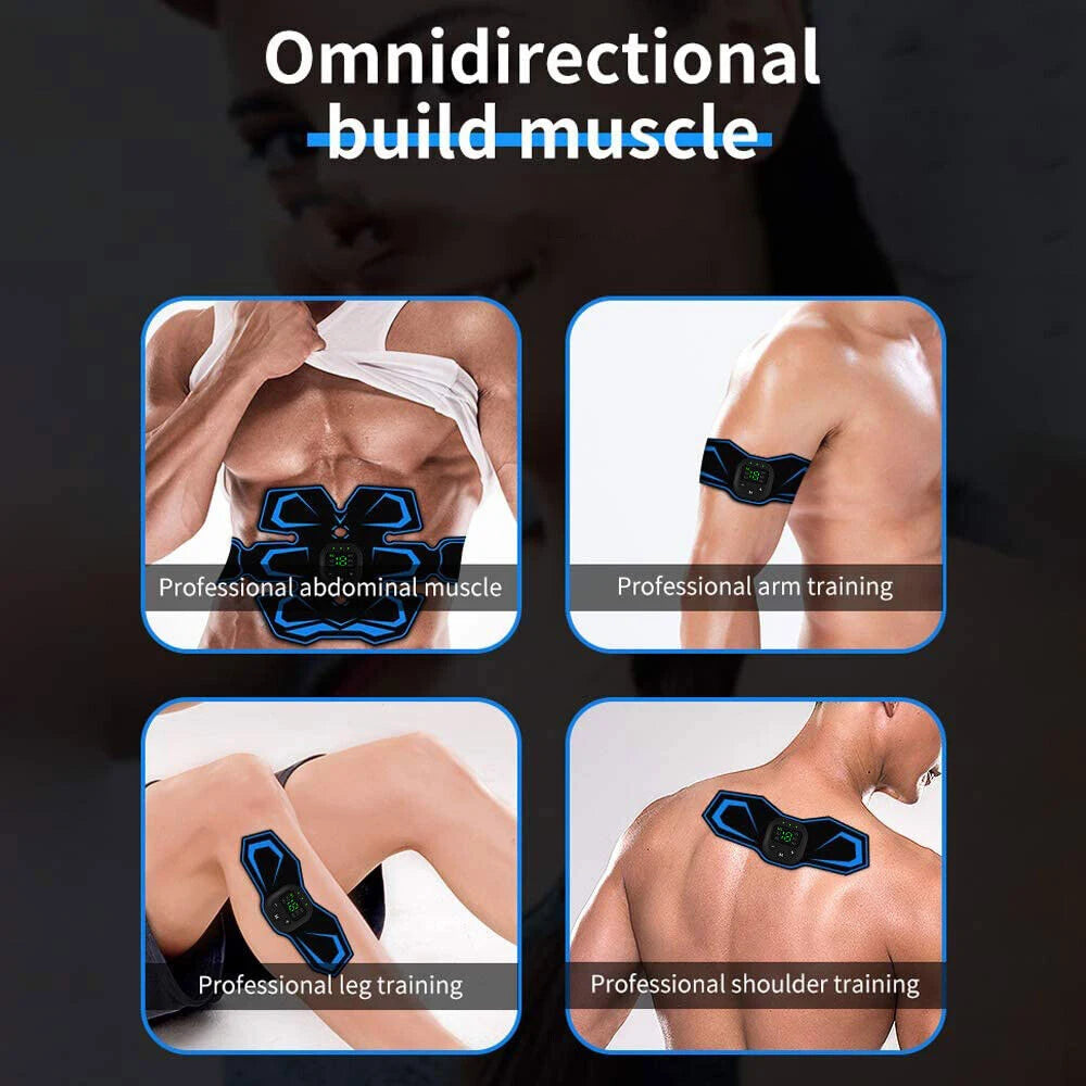 EMS Abdominal Training Device LED Display Ab Sport Exercise Belt USB Rechargeable Ab Workout Equipment Machine for Men and Women