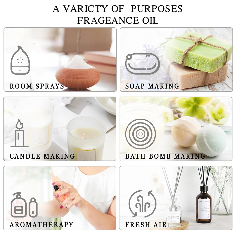 Pure Essential OilVanilla Sweet Orange Eucalyptus Lavender Sandalwood Peppermint Bergamot Patchouli Scents 100ML Natural Essential Oils