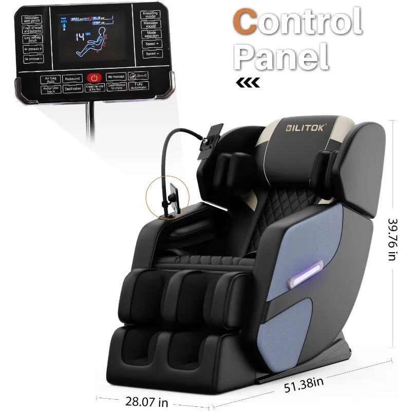 Massage Chair Full Body, Zero Gravity Massage Chair with Auto Modes, Airbag Massage, 6 Fix Point Rollers, Foot Massage,