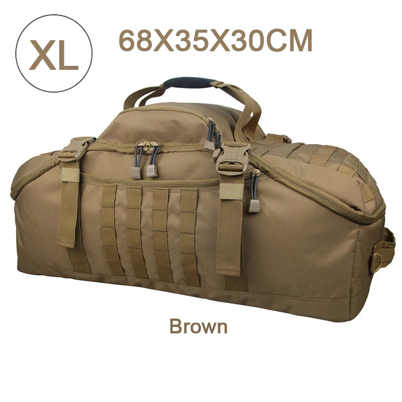 Outdoor Mountaineering Bag Molle Tactical Backpack Large Duffel Bag Hiking Camping Travel Bags