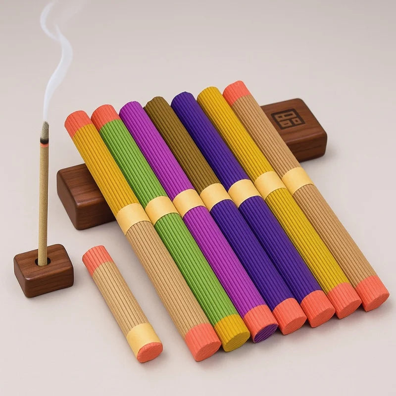 91pcs Natural Blessing Ceremony Incense Praying For Health Love Wealth Natural Sandalwood Incense Sticks With Incense Holder