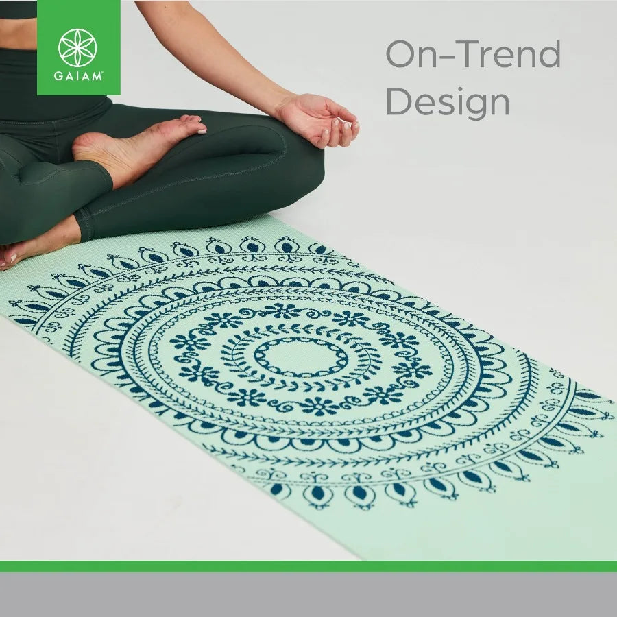 Mint Marrakesh Yoga Mat Non-Slip, 5mm, 1 Mat
