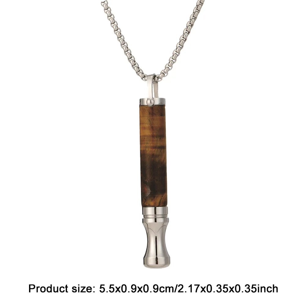 Anti-Smoking Assistance Necklace Stress Anxiety Necklace Mindfulness Breathing Tool Natural Calming Relief Energy Stone Necklace