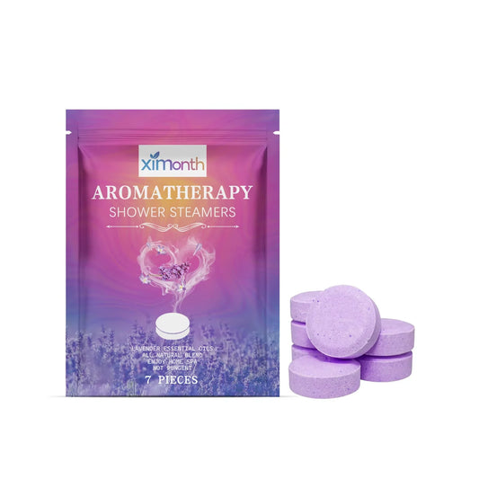 Lavender Shower Tablets Long-Lasting Fragrance Bath Bombs Stress Relief Nighttime Spa Body Aromatherapy Shower Steamers