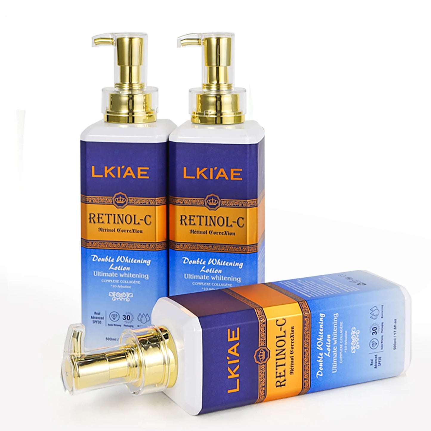 Advanced Retinol Double Whitening Skin Care Set, Deeply Moisturizing, Clean Skin, Reduce Wrinkles, Stains, Dark Spots