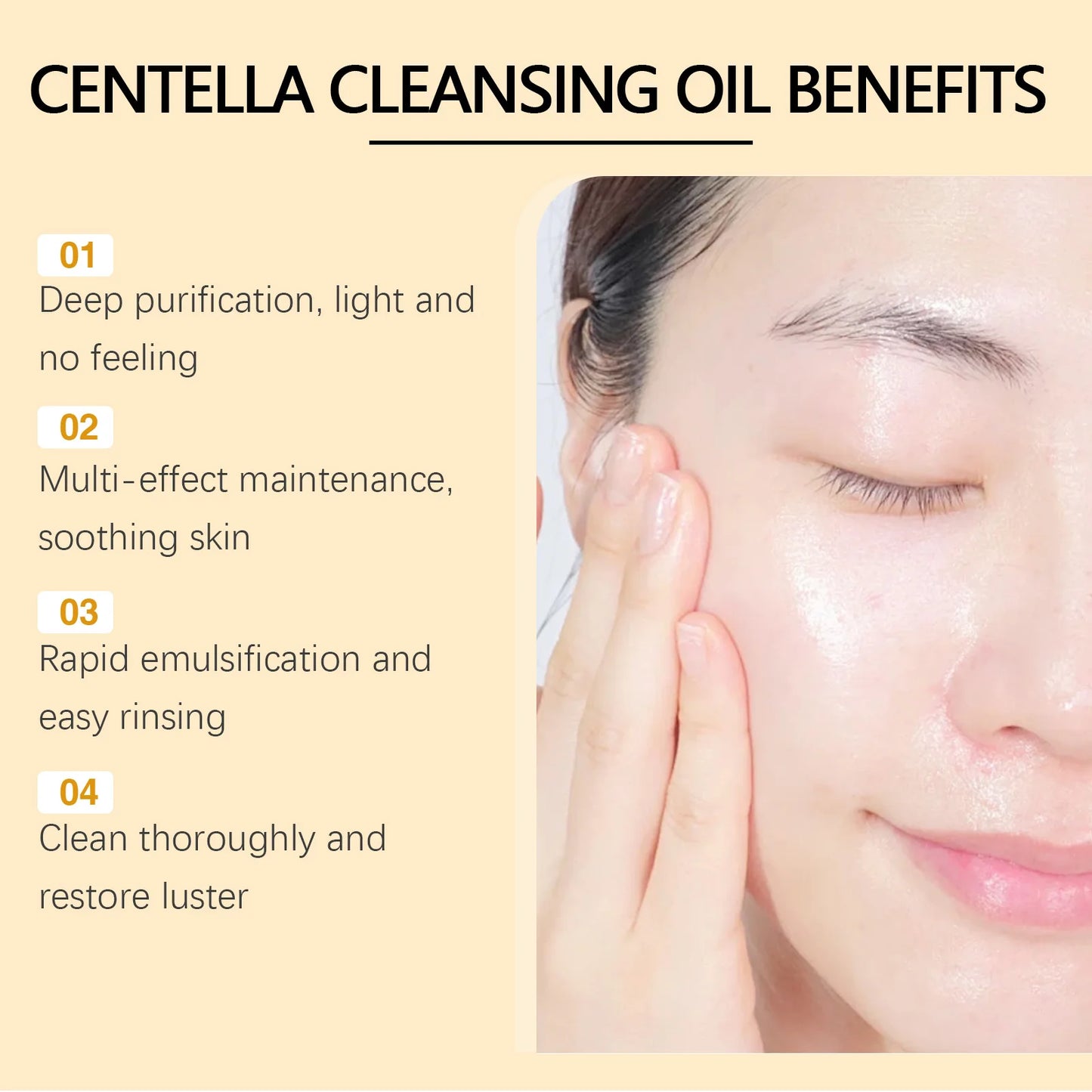 Lightweight Cleansing Oil - Vitamin E Makeup Remover for Face & Lips, Gentle Hydrating, Fast Emulsifying, No Residue