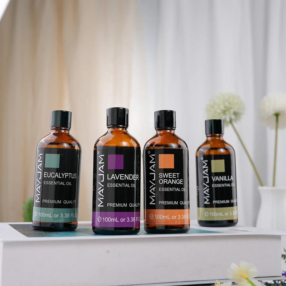 Pure Essential OilVanilla Sweet Orange Eucalyptus Lavender Sandalwood Peppermint Bergamot Patchouli Scents 100ML Natural Essential Oils