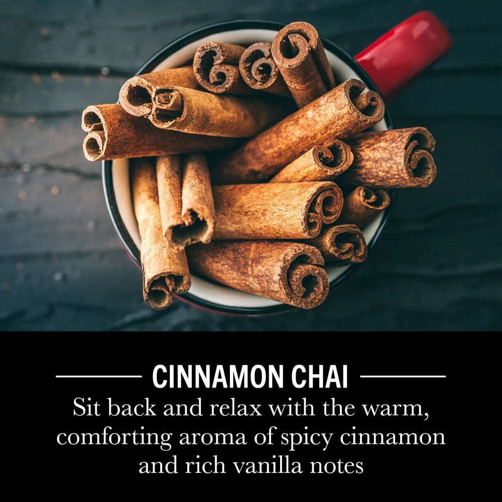 4 Pack Medium Hourglass Scented Candle Cinnamon Chai Soy Wax Wooden Wick Aromatic Relaxing Burn Time 60 Hours