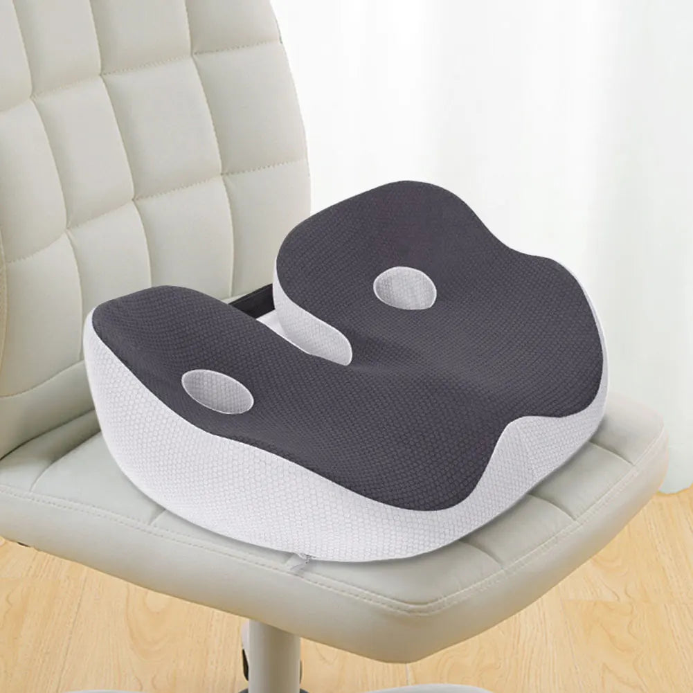 Memory Foam Seat Cushion Thick Chair Cushion Ergonomic Office Chair Cushion Sciatica & Back Support for All-Day Sitting Support