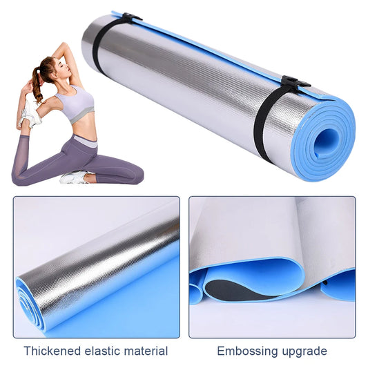 Waterproof Yoga Mat EVA Exercise Pad Thickened Aluminum Membrane Exercise Mat Portable Multifunction for Fitness Exercise