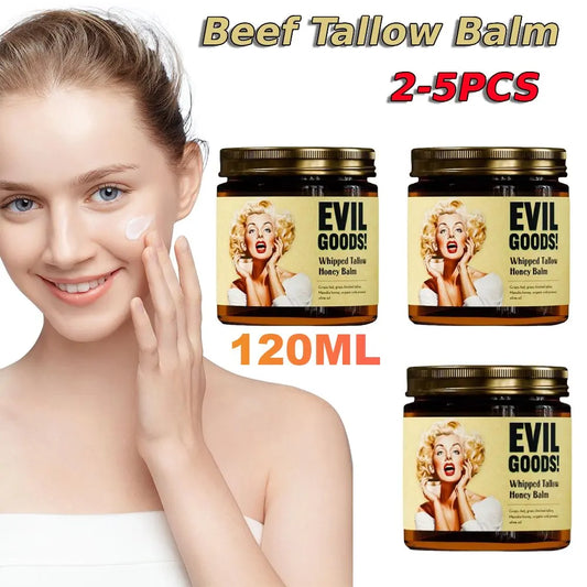 120ml Grass Fed Grass Finished Whipped Vanilla Beef Tallow Moisturizer,Anti Aging Fine Lines Whitening Moisturizing Brightening