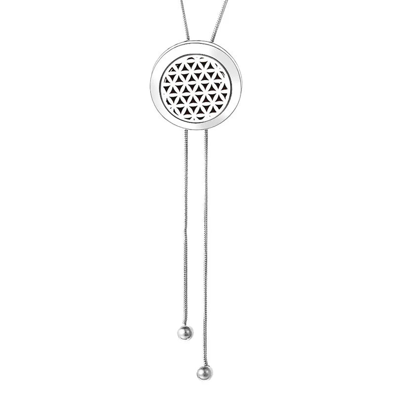 Adjustable Snake Chain Aromatherapy Perfume Essential Oil Diffuser Pendant Necklace Sweater Chain Jewelry Accessories Gifts