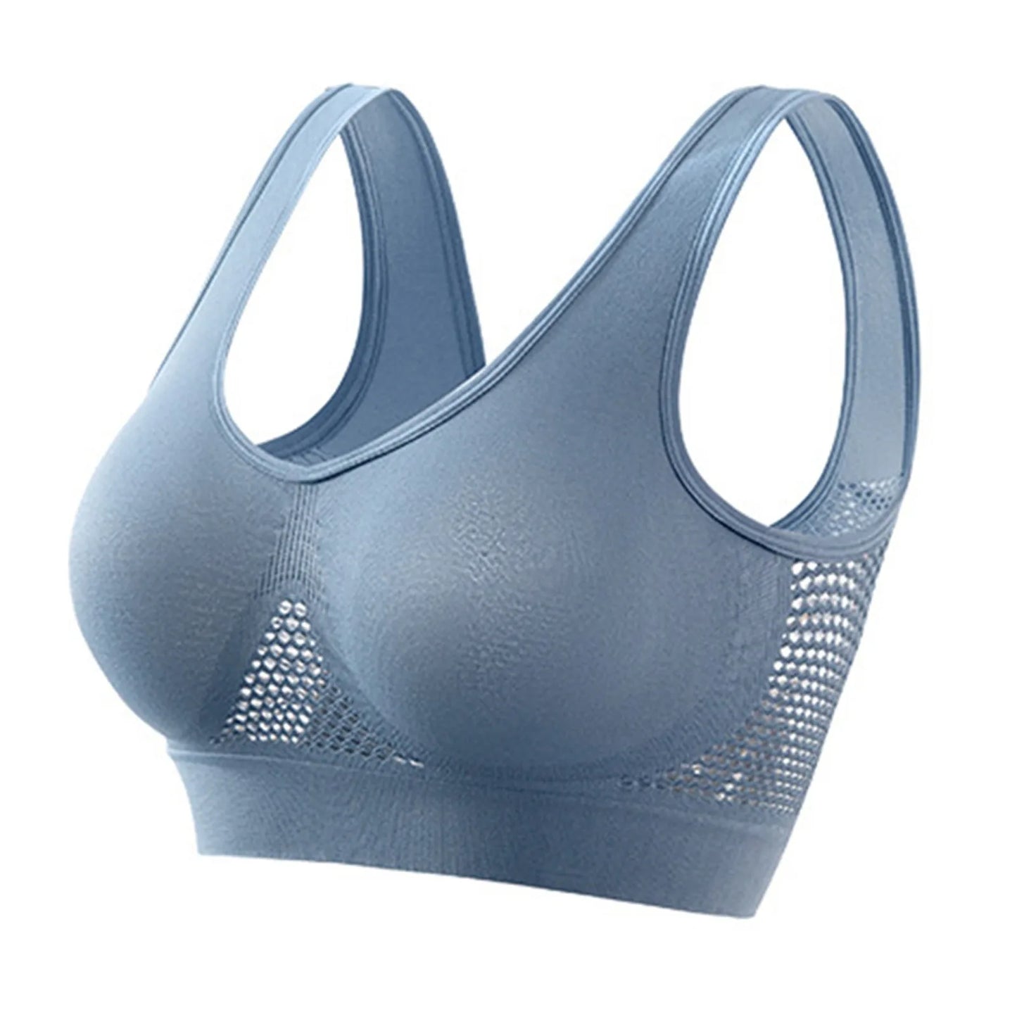 Seamless Mesh Women Sports Bras Fitness Gym Running Underwear Shockproof Bra Wireless 5XL Plus Size Crop Top Breathable Yoga Bra