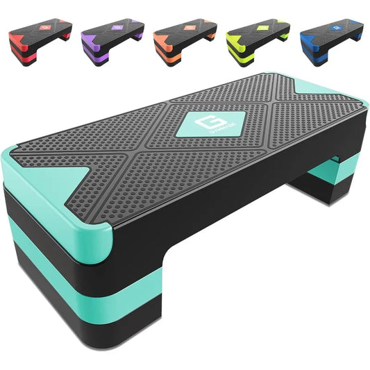Aerobic Exercise Step, Adjustable Aerobic Stepper for Exercise, Workout Step Platform for Step Up, 26.5" Step Deck