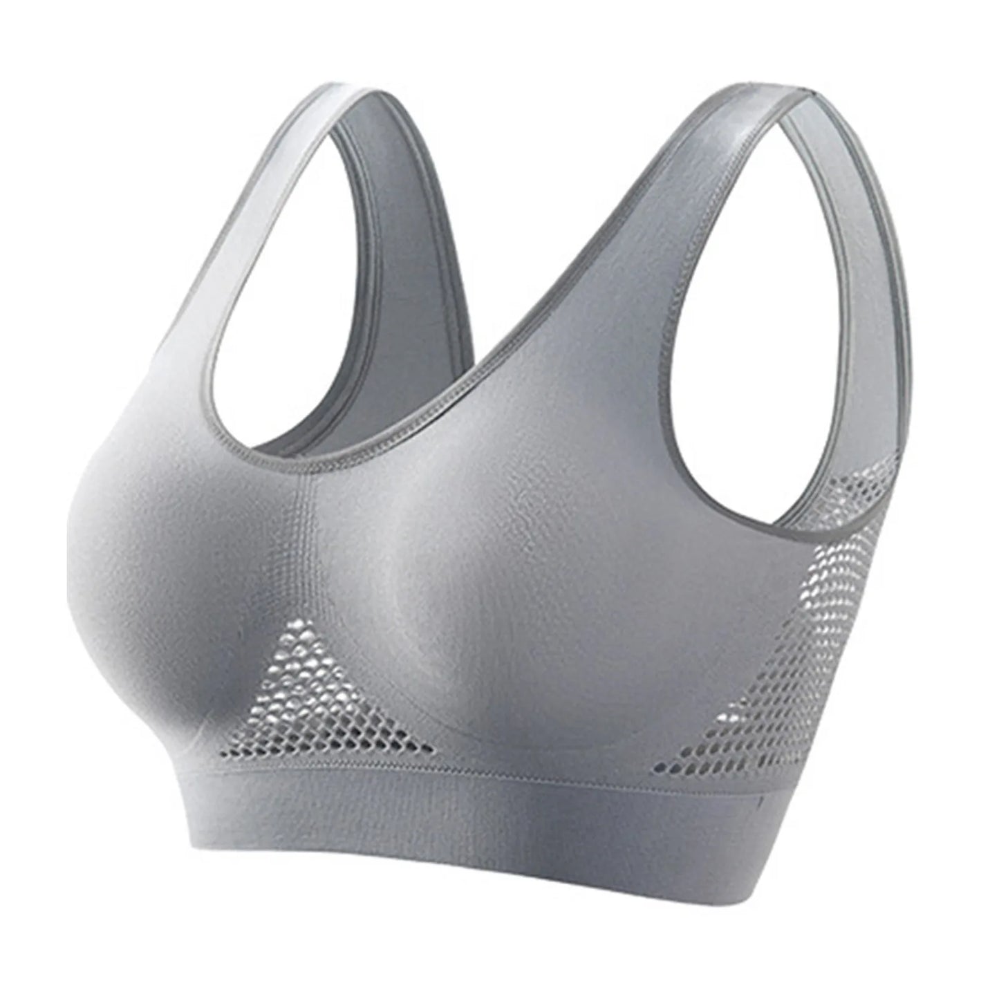 Seamless Mesh Women Sports Bras Fitness Gym Running Underwear Shockproof Bra Wireless 5XL Plus Size Crop Top Breathable Yoga Bra