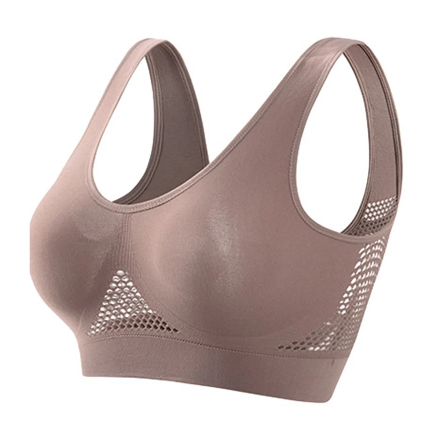 Seamless Mesh Women Sports Bras Fitness Gym Running Underwear Shockproof Bra Wireless 5XL Plus Size Crop Top Breathable Yoga Bra