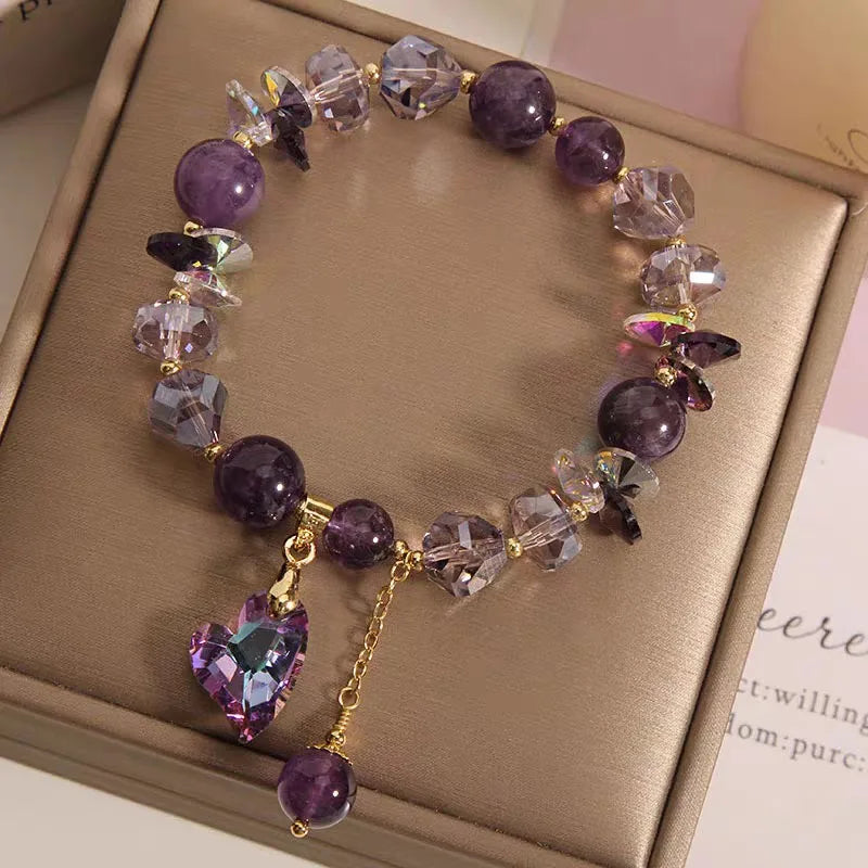 Natural Amethyst Chinese-Style Bracelet – A New Design Symbolizing Love, Romance & Spiritual Awakening