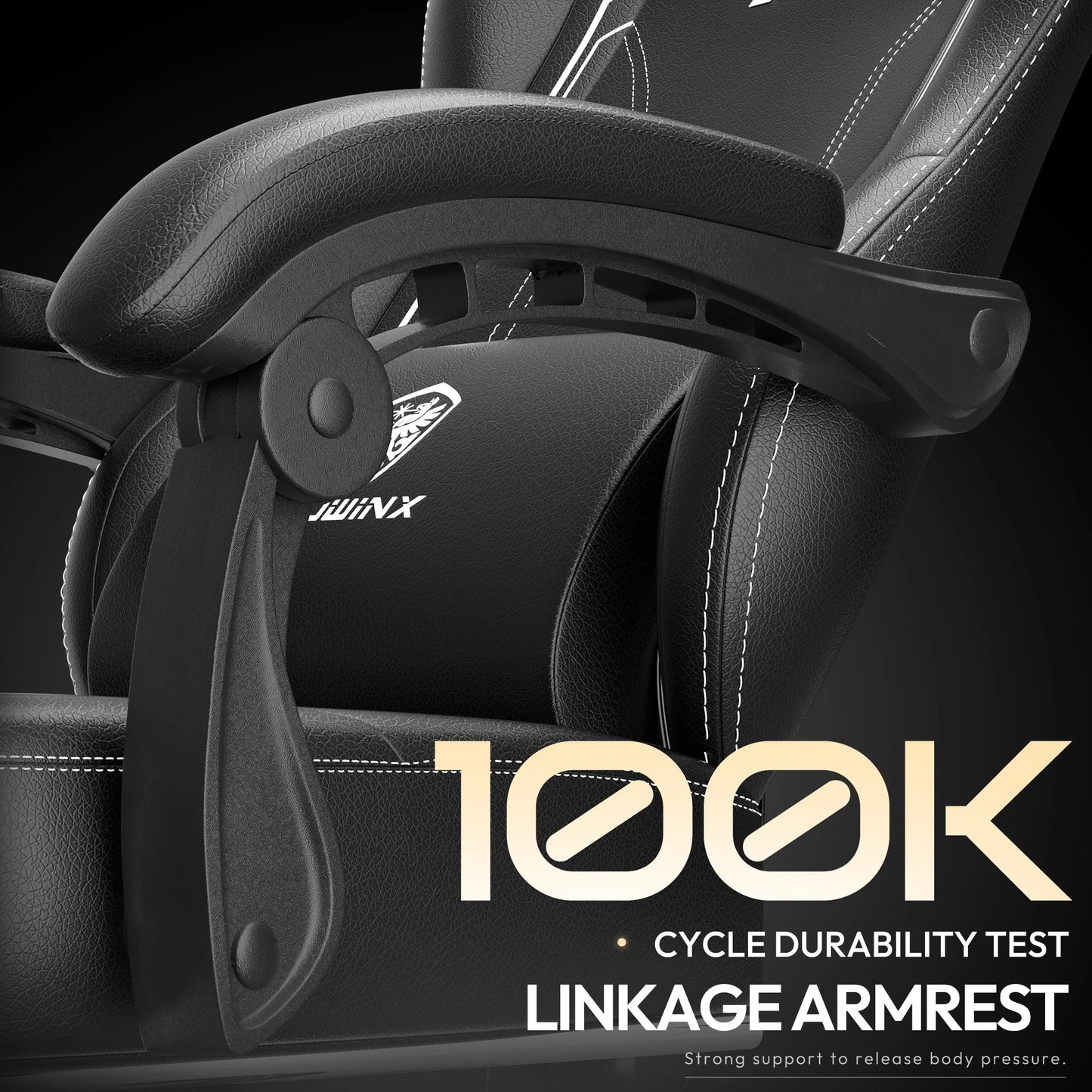 Dowinx Gaming Chair with Pocket Spring Cushion, Ergonomic Game Chair with Massage Lumbar Support and Footrest for Adults