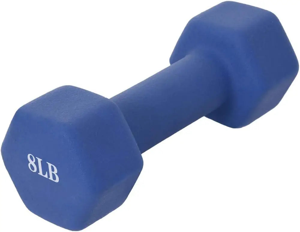 A Pair Dumbbell Barbell Neoprene Coated Hand Weights, Dumb Bells Weights Set, 8lb Dumbbells Set of 2