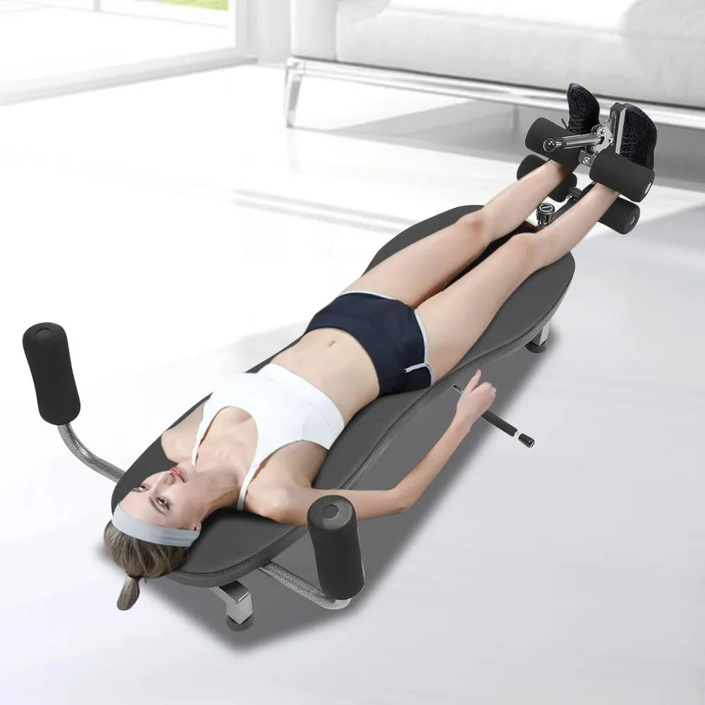 New Back Ligament Stretch Decompression Bench Home Fitness Machine Massage Inversion Table Up To 330 Lbs Weight Capacity