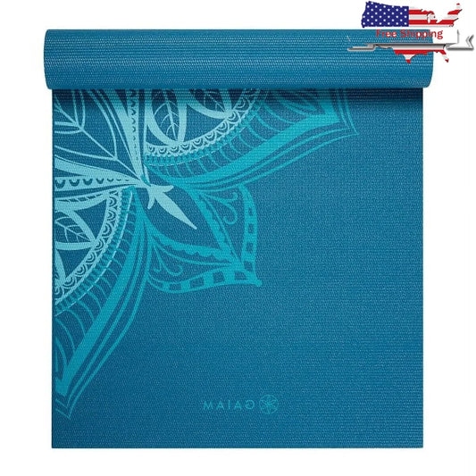 Premium Print Non-Slip Yoga Mat Extra Thick 6mm PVC Eco-Friendly Lifetime Guarantee Online Yoga Library