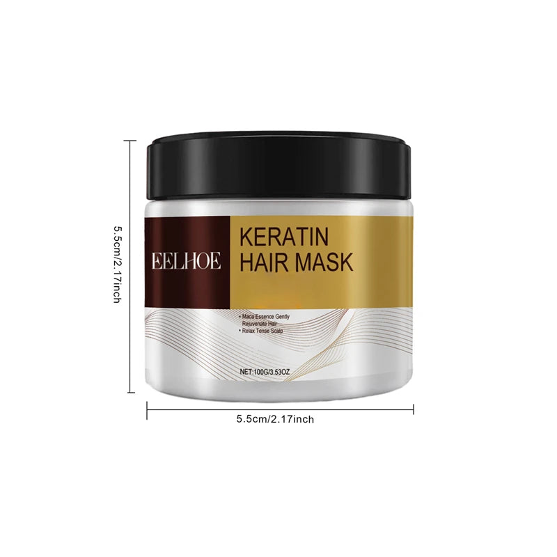 Deep Nourishing Keratin Care Hair Mask Moisturizing Repairing Damaged Frizzy Hairs Smooth Straighten Soft Hair Care 1/3/5/10pcs