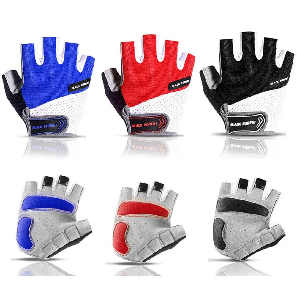 Shockproof GEL Pad Cycling Gloves MTB Gloves Cycling Gloves Bicycle Gloves Half Finger Short Gloves Men Women Summer Bike Gloves