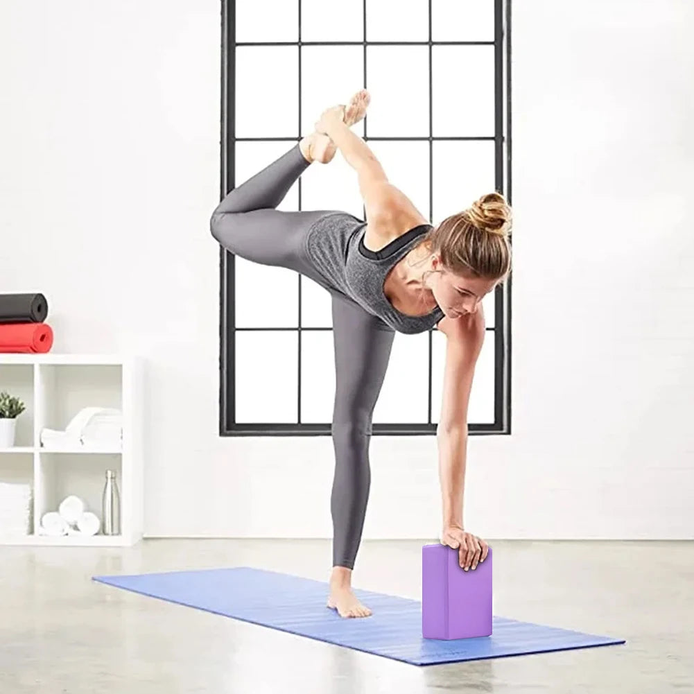 EVA Yoga Block Non-Slip Yoga Building Blocks Moisture-Proof High Density Yoga Blocks Body Shaping Yoga Blocks for Yoga Pilates