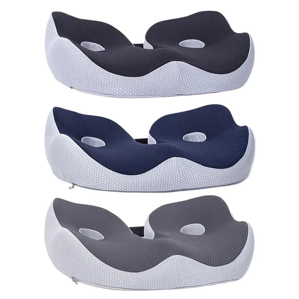 Memory Foam Seat Cushion Thick Chair Cushion Ergonomic Office Chair Cushion Sciatica & Back Support for All-Day Sitting Support
