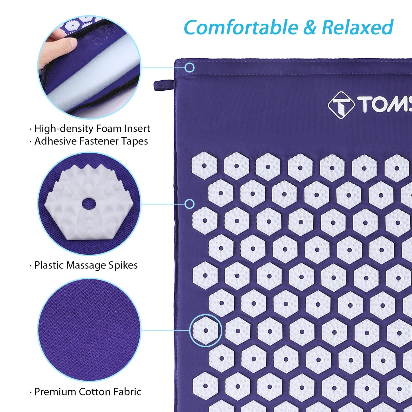 Massager Cushion Massage Yoga Mat Acupressure Relieve Pain Stress Back Body Pain Spike Mat Acupuncture Mat And Pillow Set