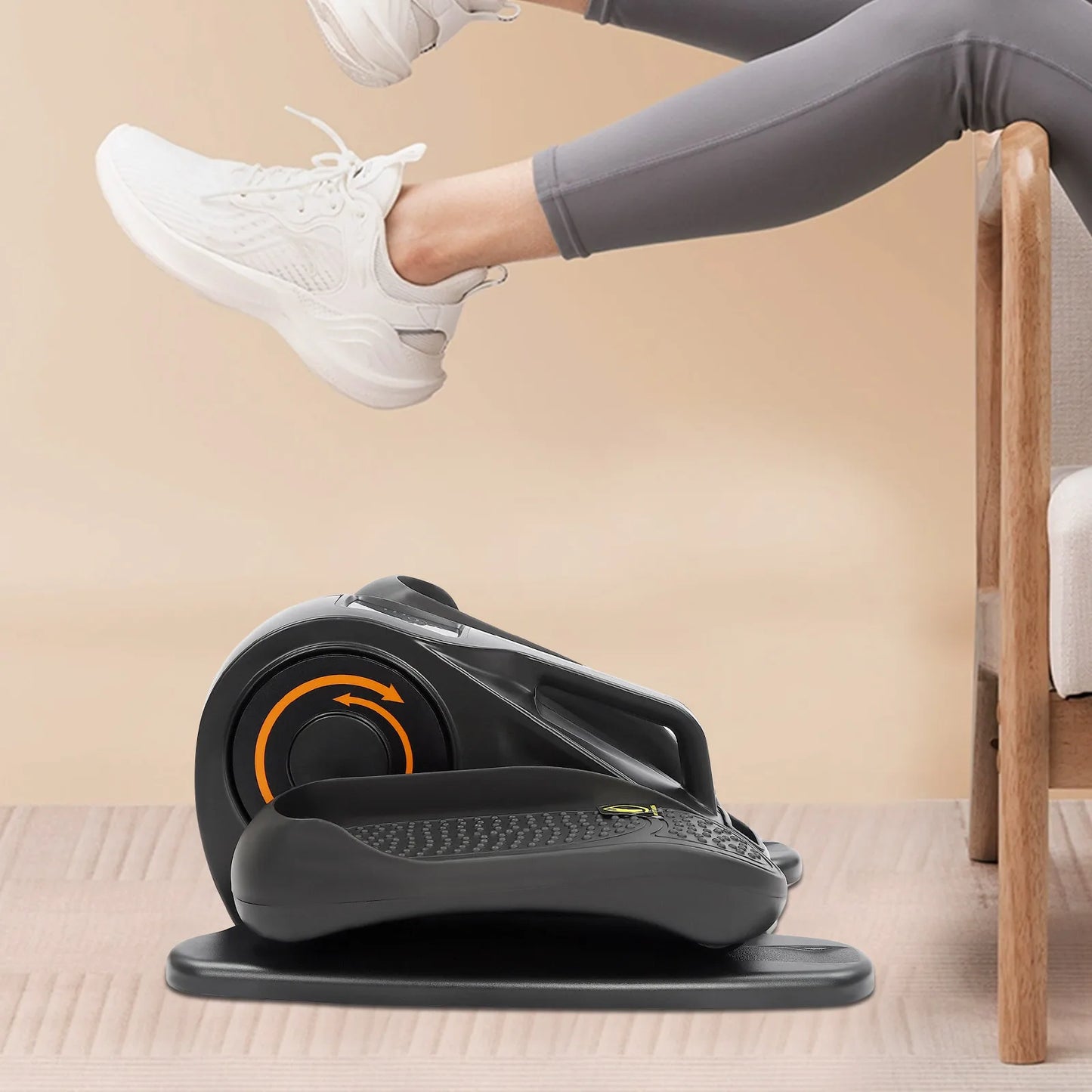 Leg Exerciser While Sitting for Seniors Adults, Elliptical Exercise Machine with Remote Control, Motorized Elliptical Trainer