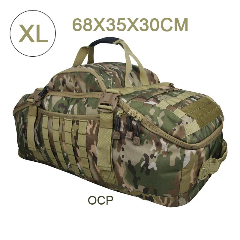 Outdoor Mountaineering Bag Molle Tactical Backpack Large Duffel Bag Hiking Camping Travel Bags